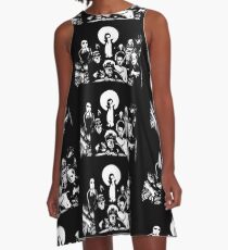 Horror RETRO Vintage Drive In Movie Monsters A-Line Dress