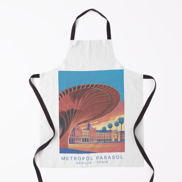 Item preview, Vintage Minimal Retro Travel Poster – Futuristic Architecture of the Metropol Parasol in Seville, Spain designed and sold by pod24.