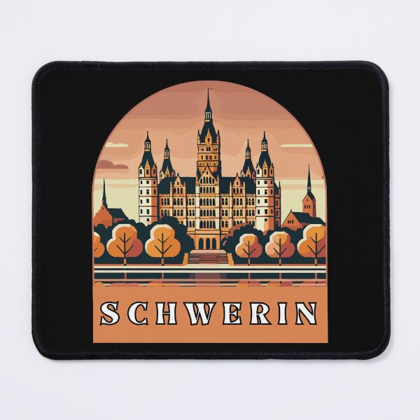 Item preview, Retro Schwerin Castle Skyline designed and sold by MaateoDesign.