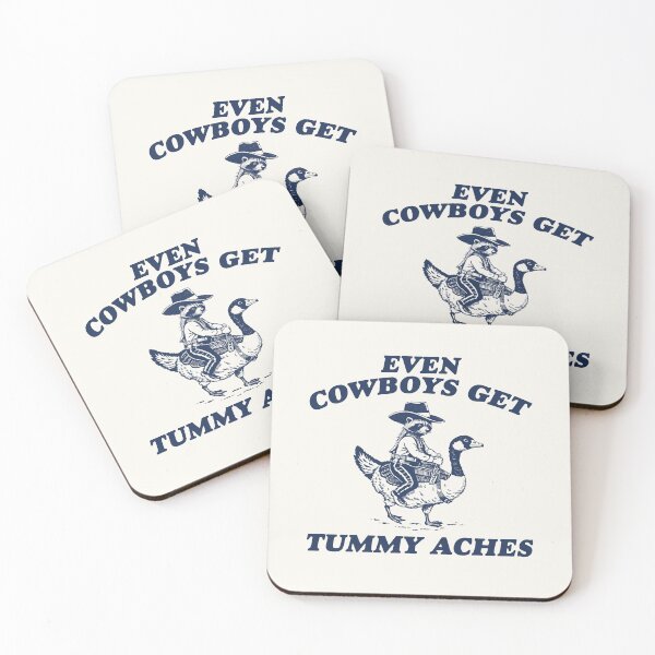 Item preview, Even Cowboys Get Tummy Aches Vintage Style Shirt, Retro Cartoon T Shirt, Weird T Shirt, Meme T Shirt, Trash Panda designed and sold by samidsou.