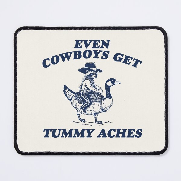 Item preview, Even Cowboys Get Tummy Aches Vintage Style Shirt, Retro Cartoon T Shirt, Weird T Shirt, Meme T Shirt, Trash Panda designed and sold by samidsou.