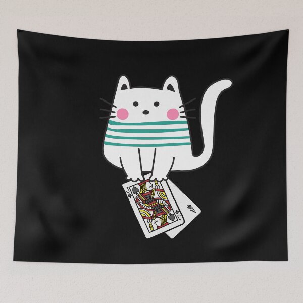 Item preview, Cute Cat Wins Blackjack designed and sold by GoblinBoutique.