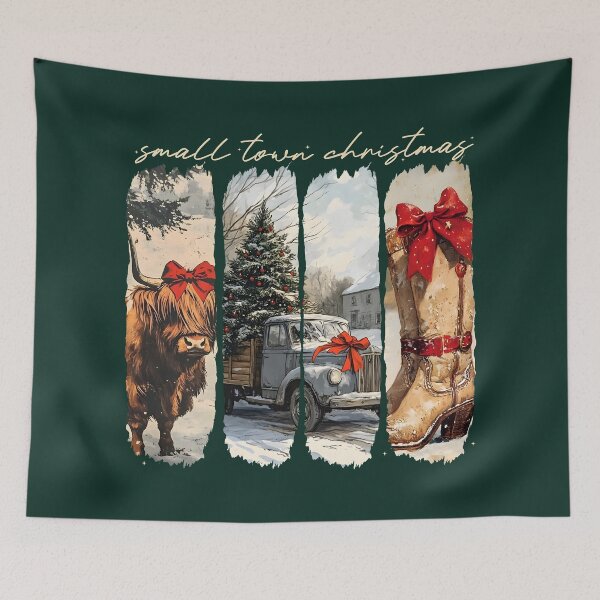 Item preview, Vintage small town christmas, Cowgirl, Small town girl Christmas, highland cow Christmas designed and sold by Capisedo.
