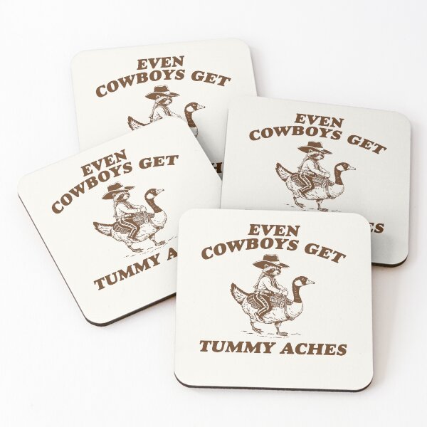 Item preview, Even Cowboys Get Tummy Aches Vintage Style Shirt, Retro Cartoon T Shirt, Weird T Shirt, Meme T Shirt, Trash Panda designed and sold by samidsou.