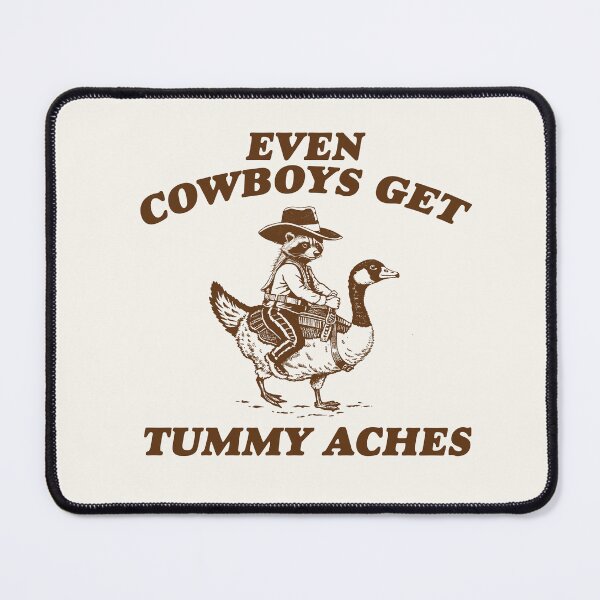 Item preview, Even Cowboys Get Tummy Aches Vintage Style Shirt, Retro Cartoon T Shirt, Weird T Shirt, Meme T Shirt, Trash Panda designed and sold by samidsou.