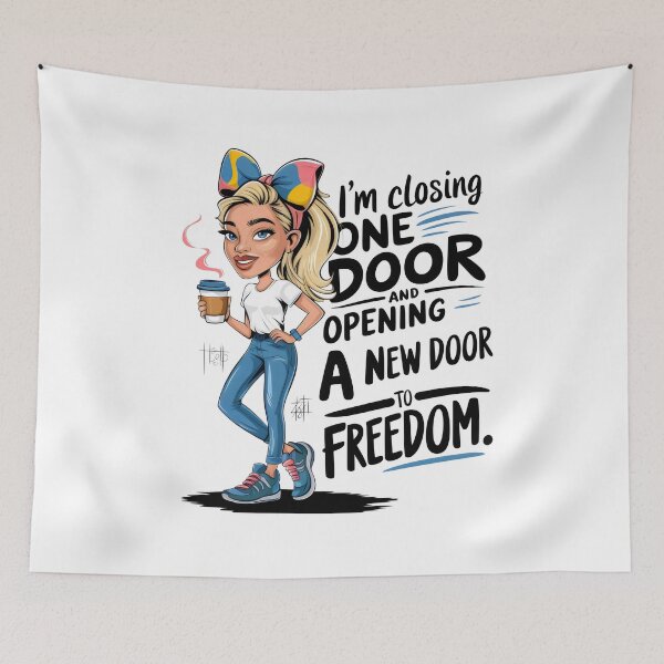 Item preview, Empowered Girl Closing One Door, Opening Another designed and sold by Pastel-Pulse.