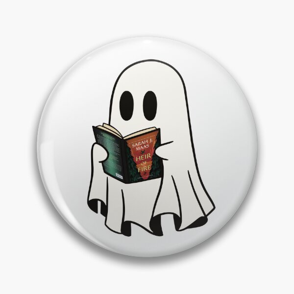 Item preview, Heir Of Fire Cute Ghost Reading TOG Book Spooky Book Club Kindle Bookish Gift Ideas designed and sold by StickyBook.
