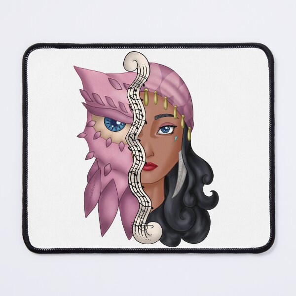 Item preview, Romani woman and owl half face nb designed and sold by AssortedDrawings.