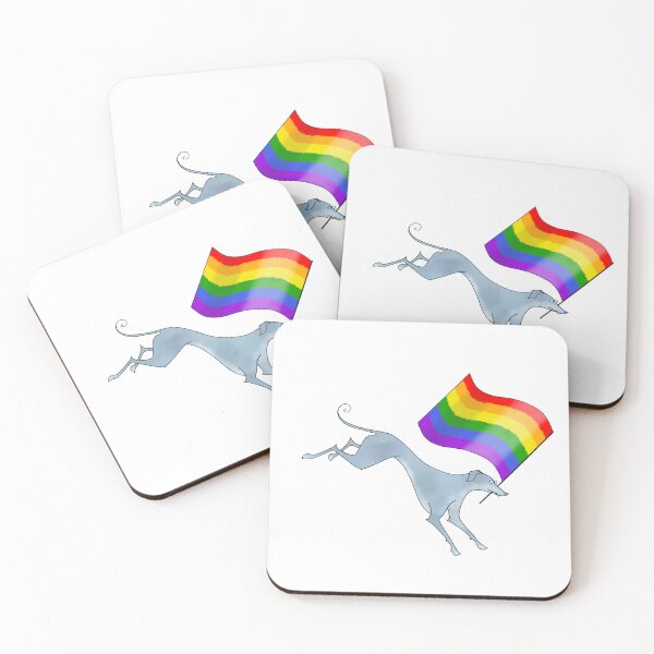 Item preview, 6 color Pride flag  queer hounds designed and sold by Shortboypaints.