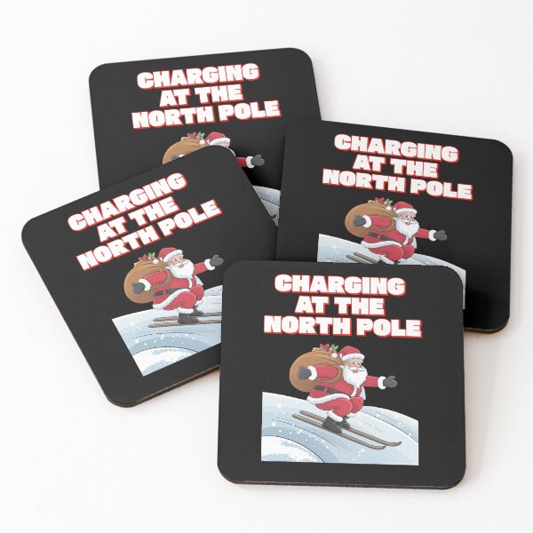 Item preview, Charging At The North Pole - Ski Jumping Santa - Christmas Design designed and sold by signshirtz.