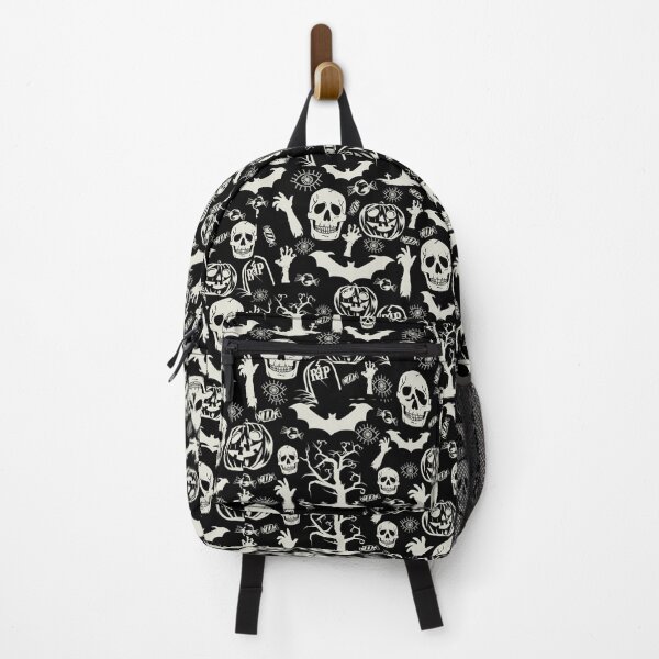 Item preview, white on black halloween Pattern designed and sold by Kimber Nova.