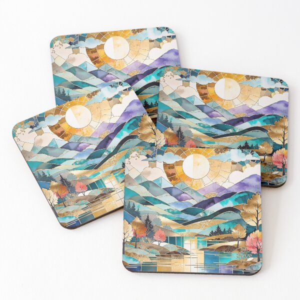 Item preview, Mosaic Landsacpe with colorful range  designed and sold by Moonde04.