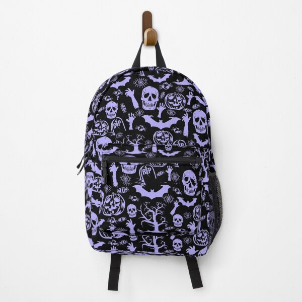 Item preview, purple on black halloween Pattern designed and sold by Kimber Nova.
