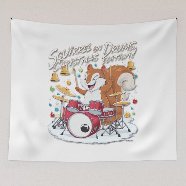 Item preview, Jingle Drums with Santa Squirrel designed and sold by ARTReMi.