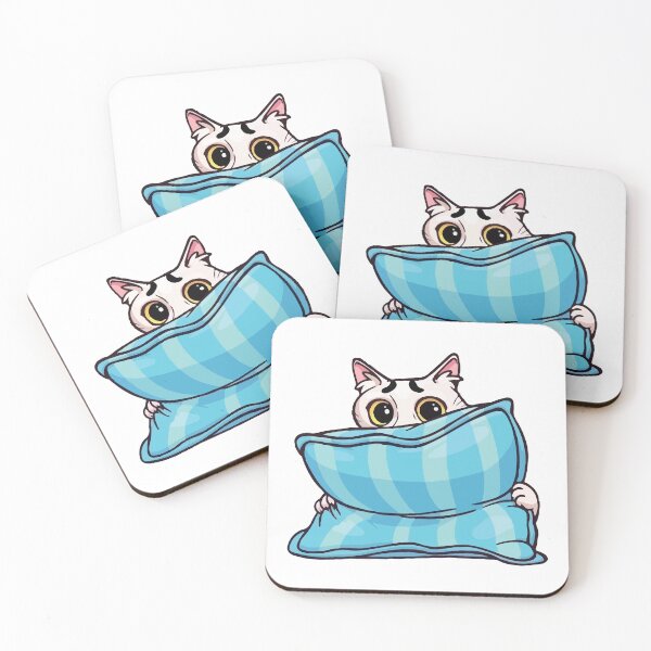 Item preview, Cute Cat Behind Pillow designed and sold by -DEEWOLF-.