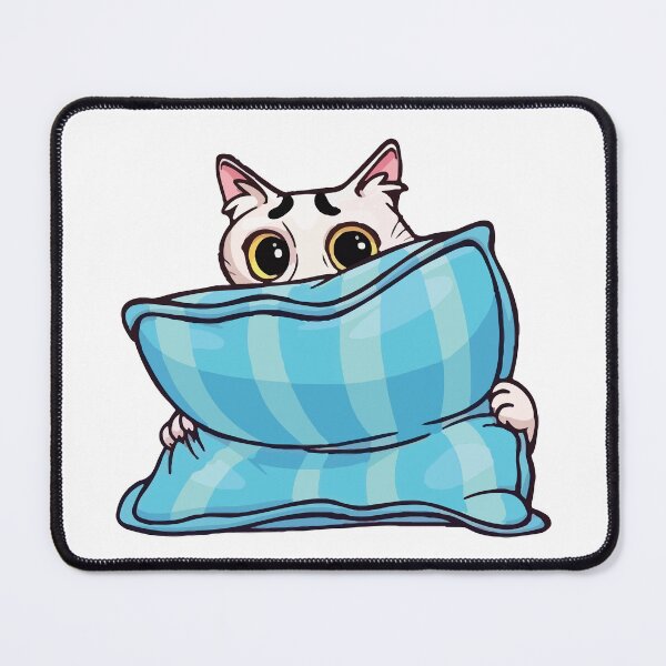 Item preview, Cute Cat Behind Pillow designed and sold by -DEEWOLF-.
