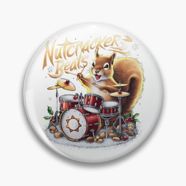 Item preview, Christmas Cheer: Squirrel on Drums designed and sold by ARTReMi.