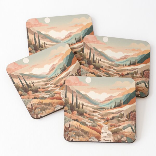 Item preview, Aesthetic landscape in earthy colors with pathway designed and sold by Moonde04.