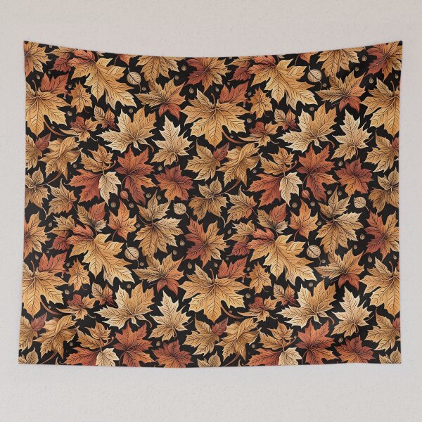 Item preview, Vintage Fall - Autumn Leaves on Black designed and sold by gjsart.