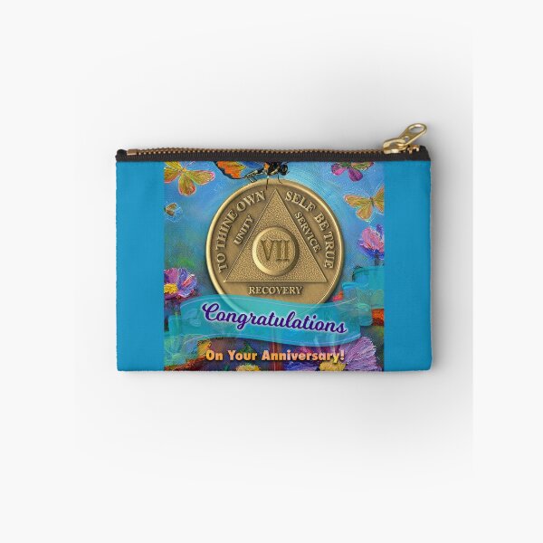 Item preview, 7 Year AA Anniversary Coin Congratulations Butterflies Flowers designed and sold by ApexDesigners.