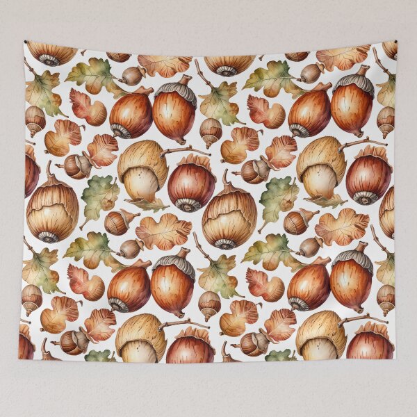 Item preview, Vintage Fall - Acorns and Autumn Oak Leaves designed and sold by gjsart.