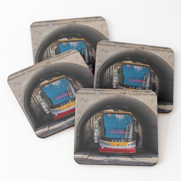 Item preview, Tram driving through a tunnel in Prague designed and sold by WorldScenery.