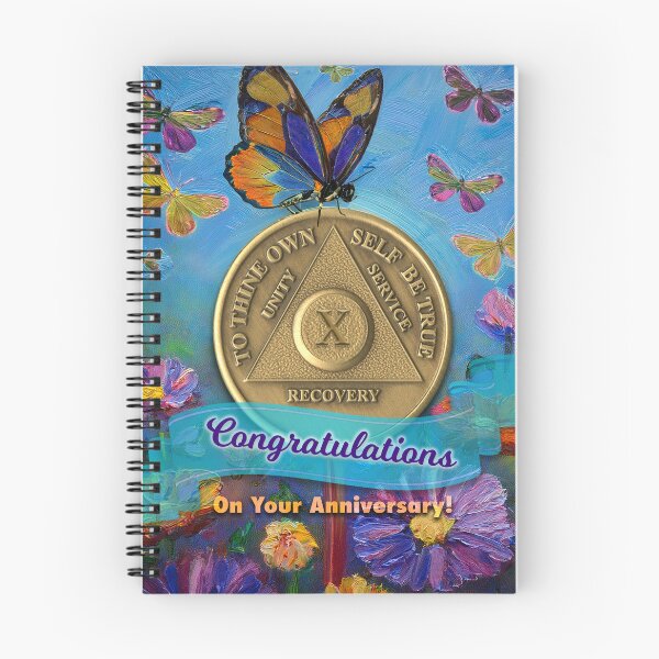 Item preview, 10 Year AA Anniversary Coin Congratulations Butterflies Flowers designed and sold by ApexDesigners.