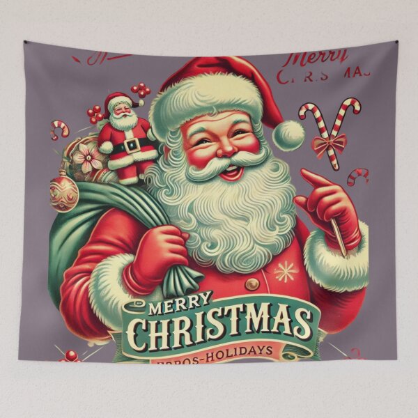 Item preview, "? Retro Holiday Magic! ? Happy Holidays in Vintage Style #ClassicChristmas designed and sold by Skansirish ⭐⭐⭐⭐⭐.