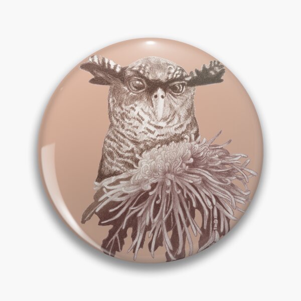 Item preview, Owl and spider chrysanthemum  designed and sold by KnowingWonder.