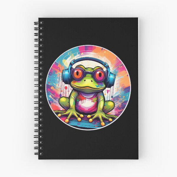 Item preview, Graffitti Frog in Headphones designed and sold by Boxing Kangaroo Retail Company.