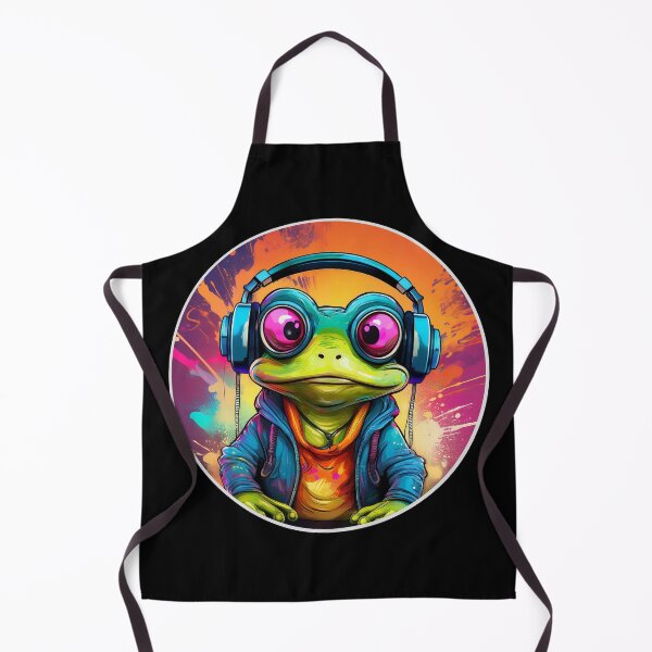 Item preview, Graffitti Frog in Headphones designed and sold by Boxing Kangaroo Retail Company.