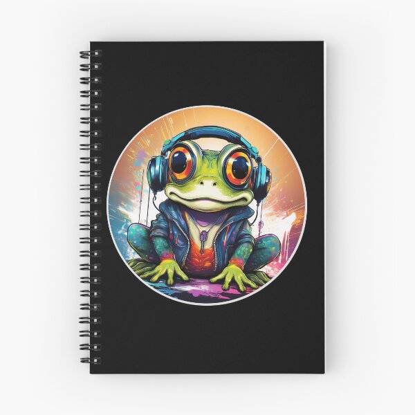 Item preview, Graffitti Frog in Headphones designed and sold by Boxing Kangaroo Retail Company.