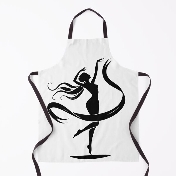 Item preview, Graceful silhouette of a dancing girl with flowing ribbon designed and sold by BellaRoxiell.