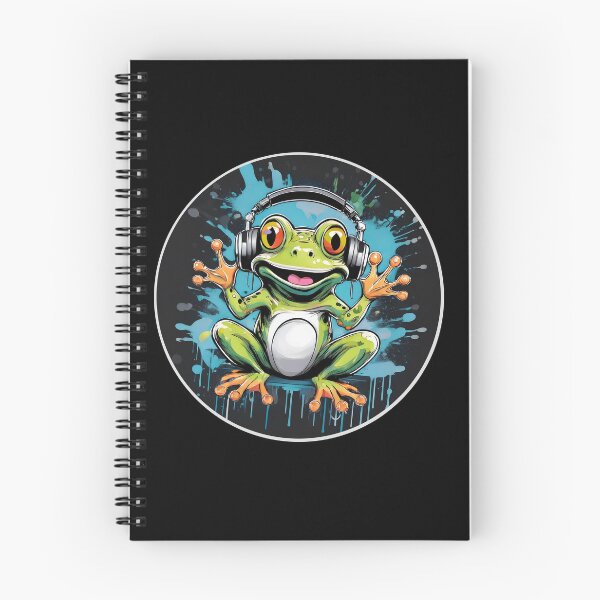 Item preview, Graffitti Frog in Headphones designed and sold by Boxing Kangaroo Retail Company.