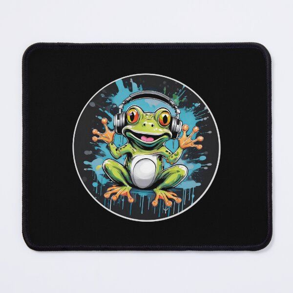 Item preview, Graffitti Frog in Headphones designed and sold by Boxing Kangaroo Retail Company.