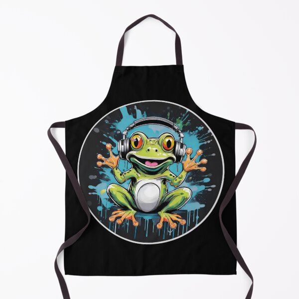 Item preview, Graffitti Frog in Headphones designed and sold by Boxing Kangaroo Retail Company.
