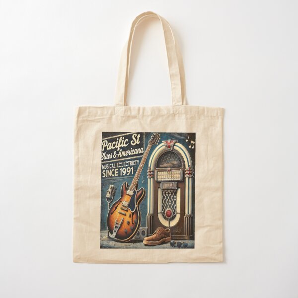 Pacific St Blues Jukebox image Cotton Tote Bag