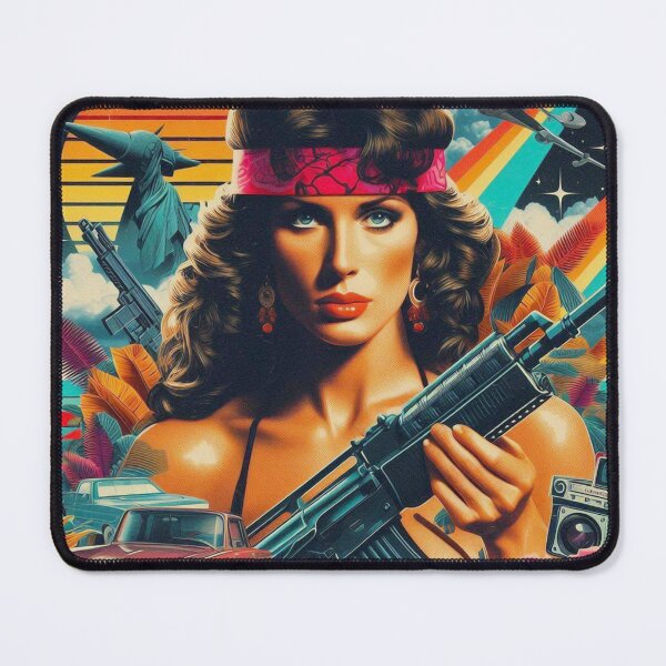 Item preview, Retrowave Collage War Woman designed and sold by PulpVintage.