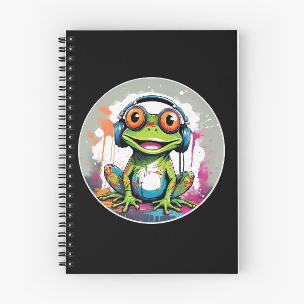 Item preview, Graffitti Frog in Headphones designed and sold by Boxing Kangaroo Retail Company.