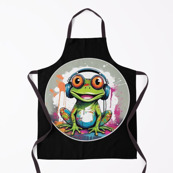 Item preview, Graffitti Frog in Headphones designed and sold by Boxing Kangaroo Retail Company.