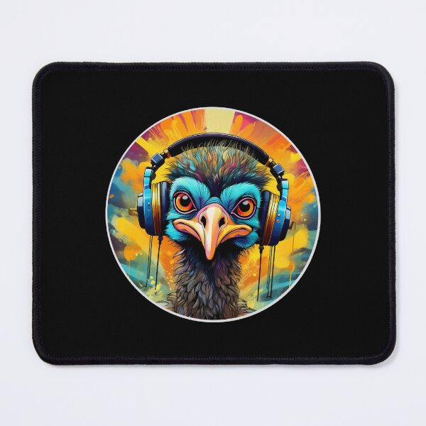 Item preview, Graffitti Emu in Headphones designed and sold by Boxing Kangaroo Retail Company.