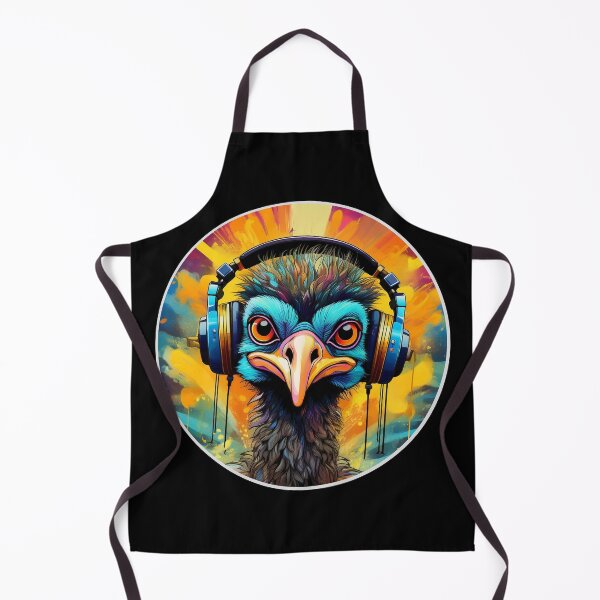 Item preview, Graffitti Emu in Headphones designed and sold by Boxing Kangaroo Retail Company.
