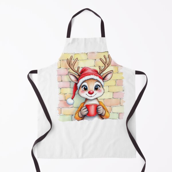 Item preview,  reindeer holds a red coffe  mug designed and sold by jkrphoto.