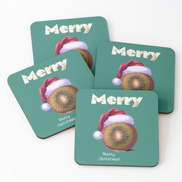 Item preview, Christmas. New Zealand. Merry, Kiwi Christmas. Holiday. (emerald green background) designed and sold by bekksa.