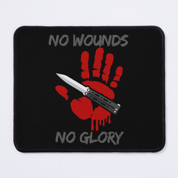Item preview, No Wounds No Glory - Balisong - Butterfly knife - Gift for knife fan designed and sold by GivesItMyAll.