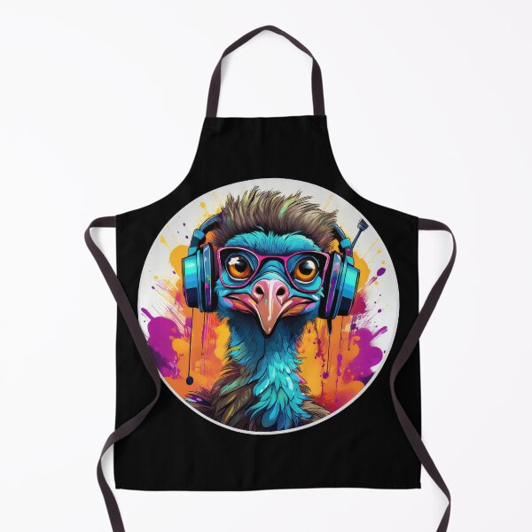 Item preview, Graffitti Emu in Headphones designed and sold by Boxing Kangaroo Retail Company.