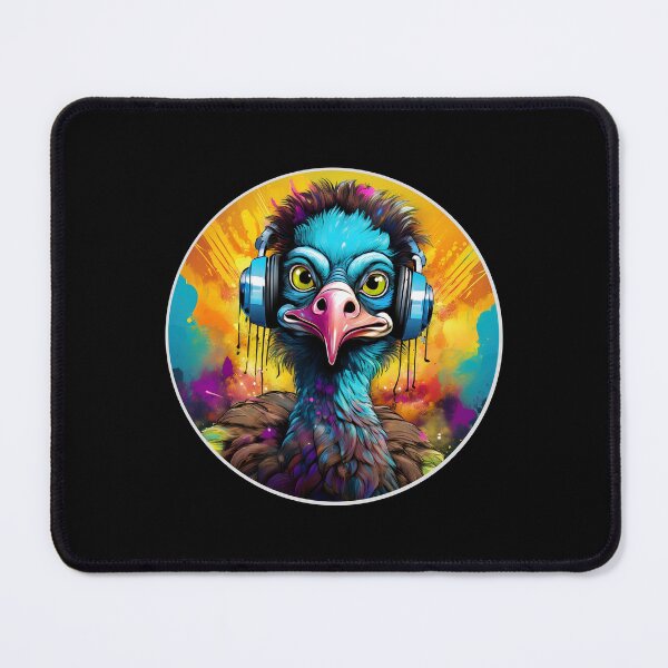 Item preview, Graffitti Emu in Headphones designed and sold by Boxing Kangaroo Retail Company.