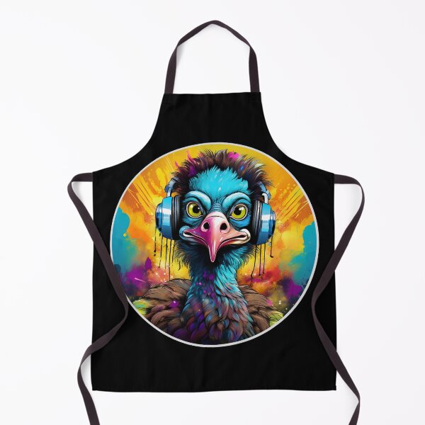Item preview, Graffitti Emu in Headphones designed and sold by Boxing Kangaroo Retail Company.
