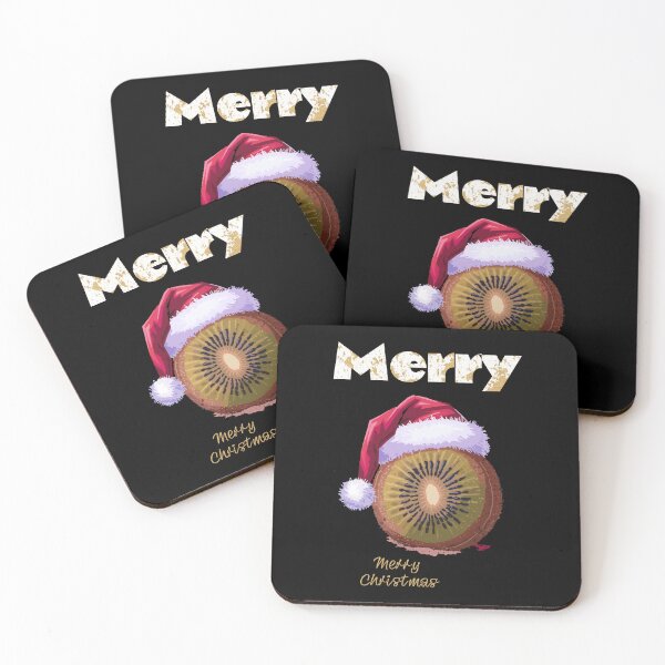 Item preview, Christmas. New Zealand. Merry, Kiwi Christmas. Holiday. (black background) designed and sold by bekksa.