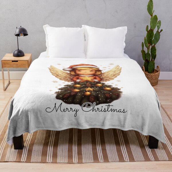 Item preview, Christmas Angel Tree with Star – Festive Holiday Art designed and sold by BukkyStory.